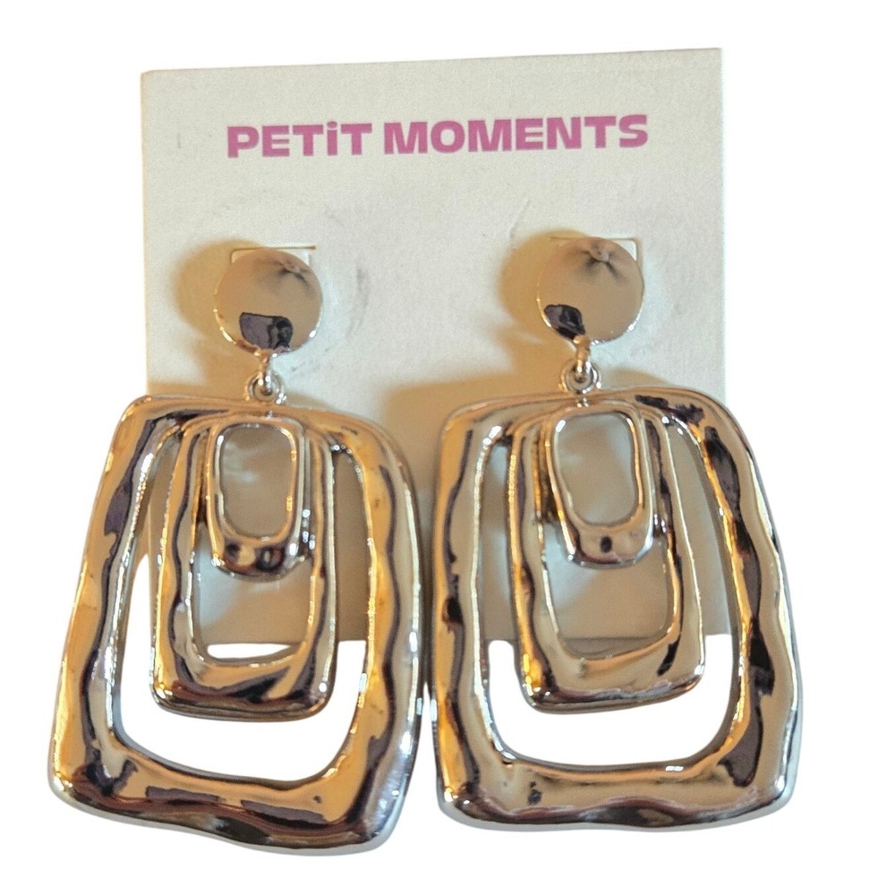 Nordstrom Petit Moments Silver Tone‎ Door Knocker Earrings NEW